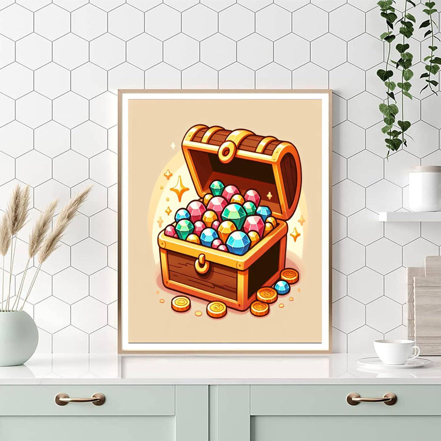 Bright Treasure Chest Painting By Numbers Kit