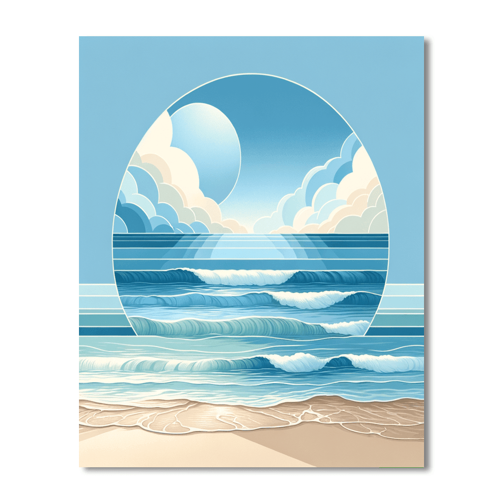 Peaceful Ocean Waves Paint By Numbers