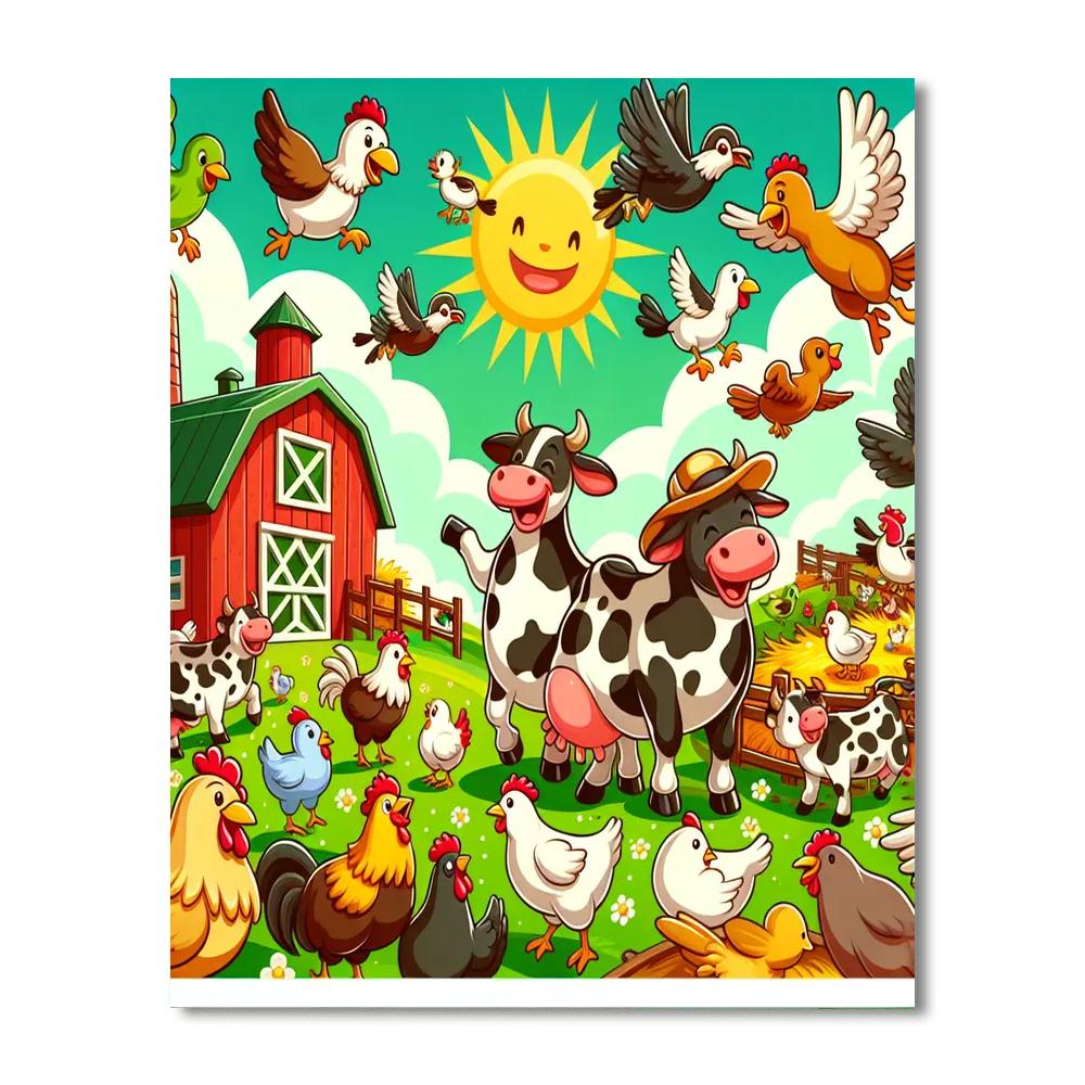 Farmyard Friends Festival Paint By Numbers Art