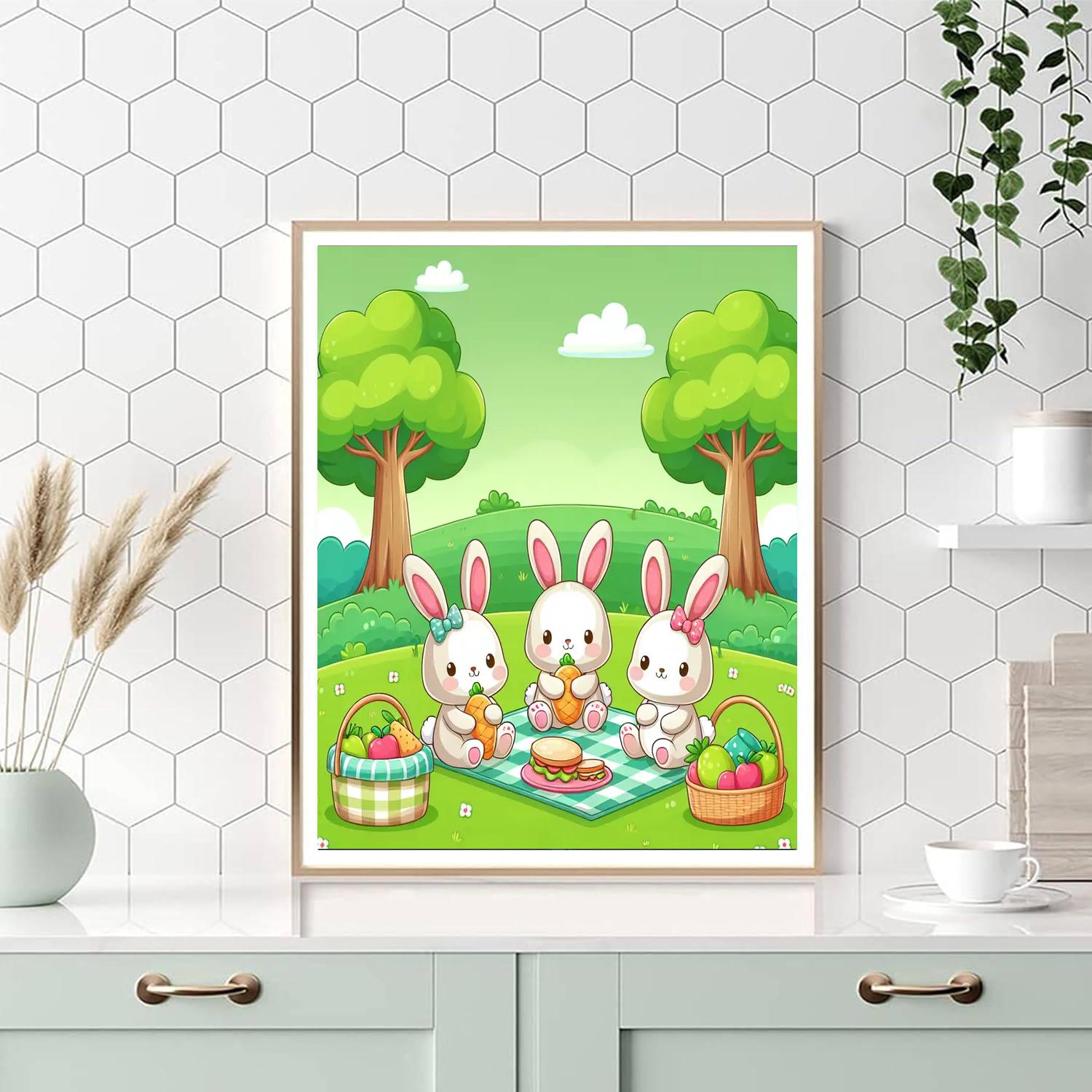 Bunny Picnic Paint By Numbers Kits