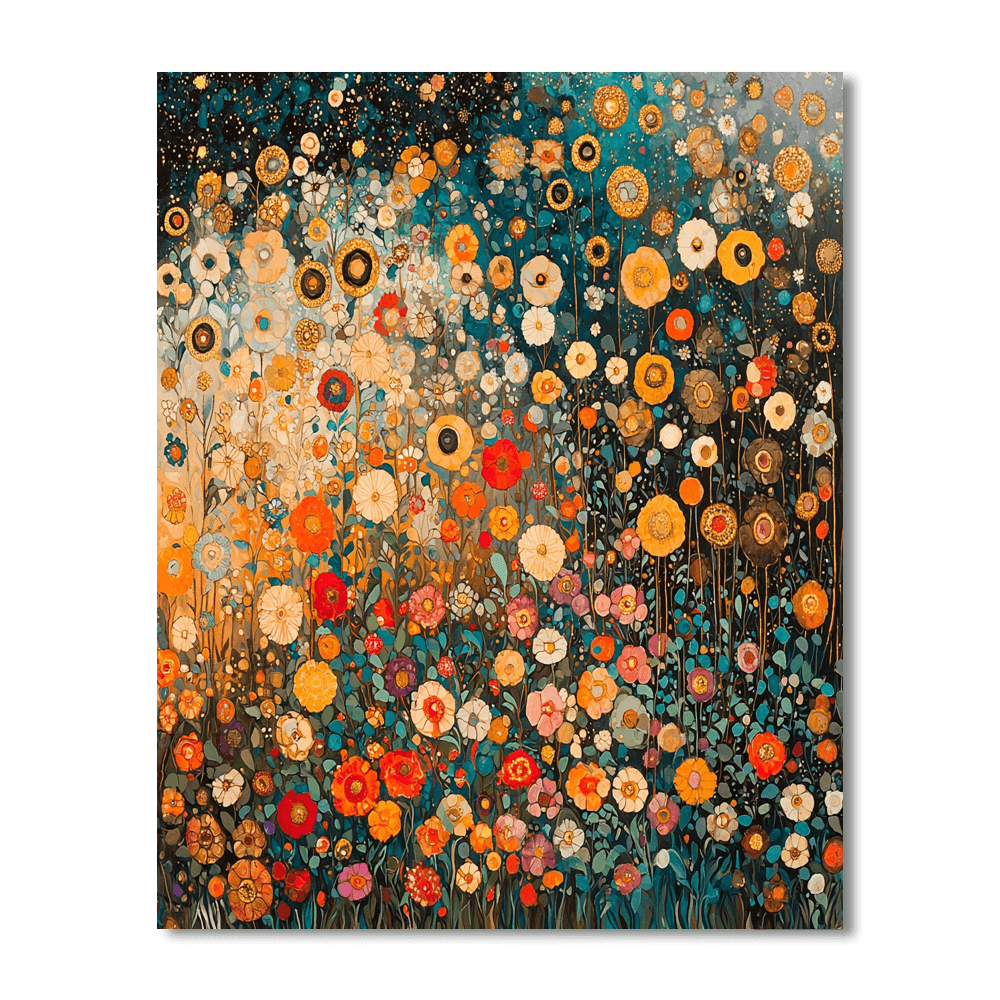 Gustav Klimt Inspired Ethereal Garden Harmony  Paint By Numbers Art