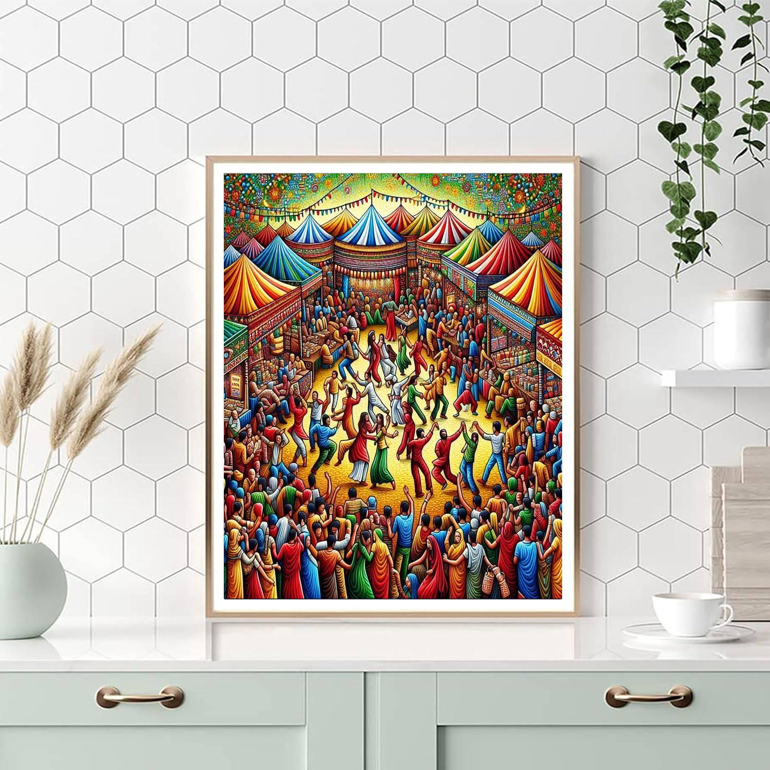 Lively Festival Celebration Paint By Color