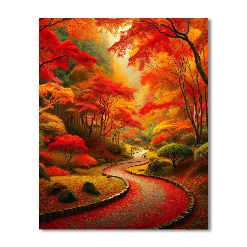 Stunning Autumn Walk Paint By Color