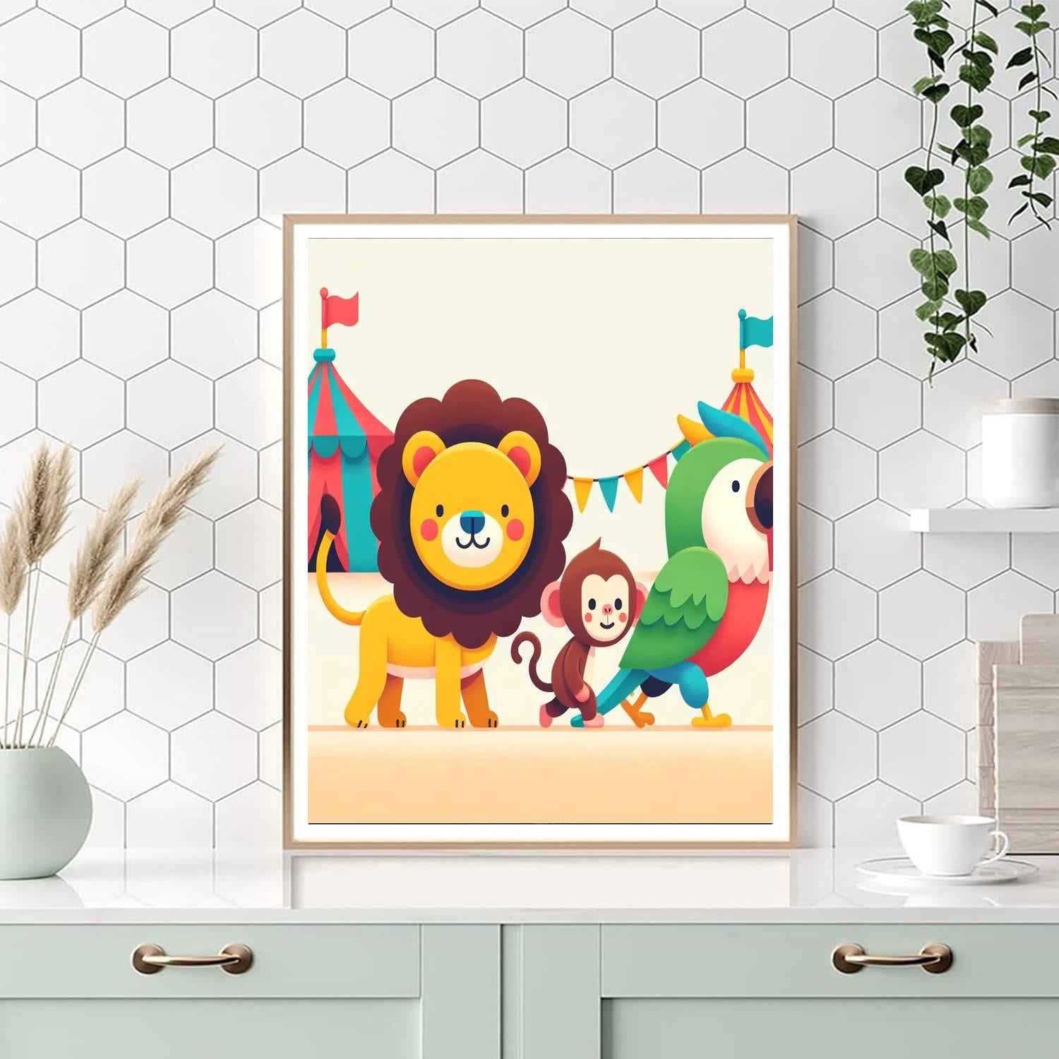 Circus Friends Parade Painting By Numbers Kit