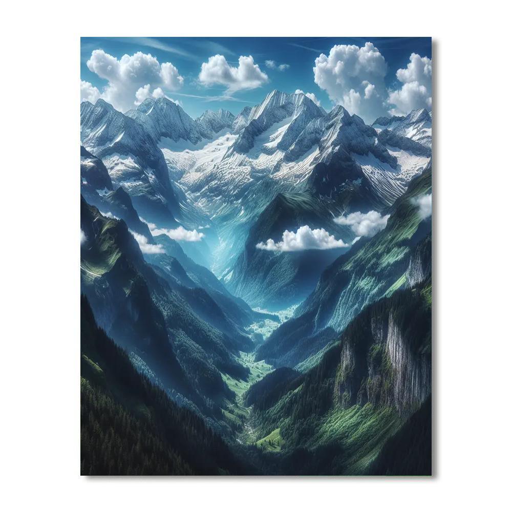 Quiet Alpine Retreat DIY Paint By Numbers