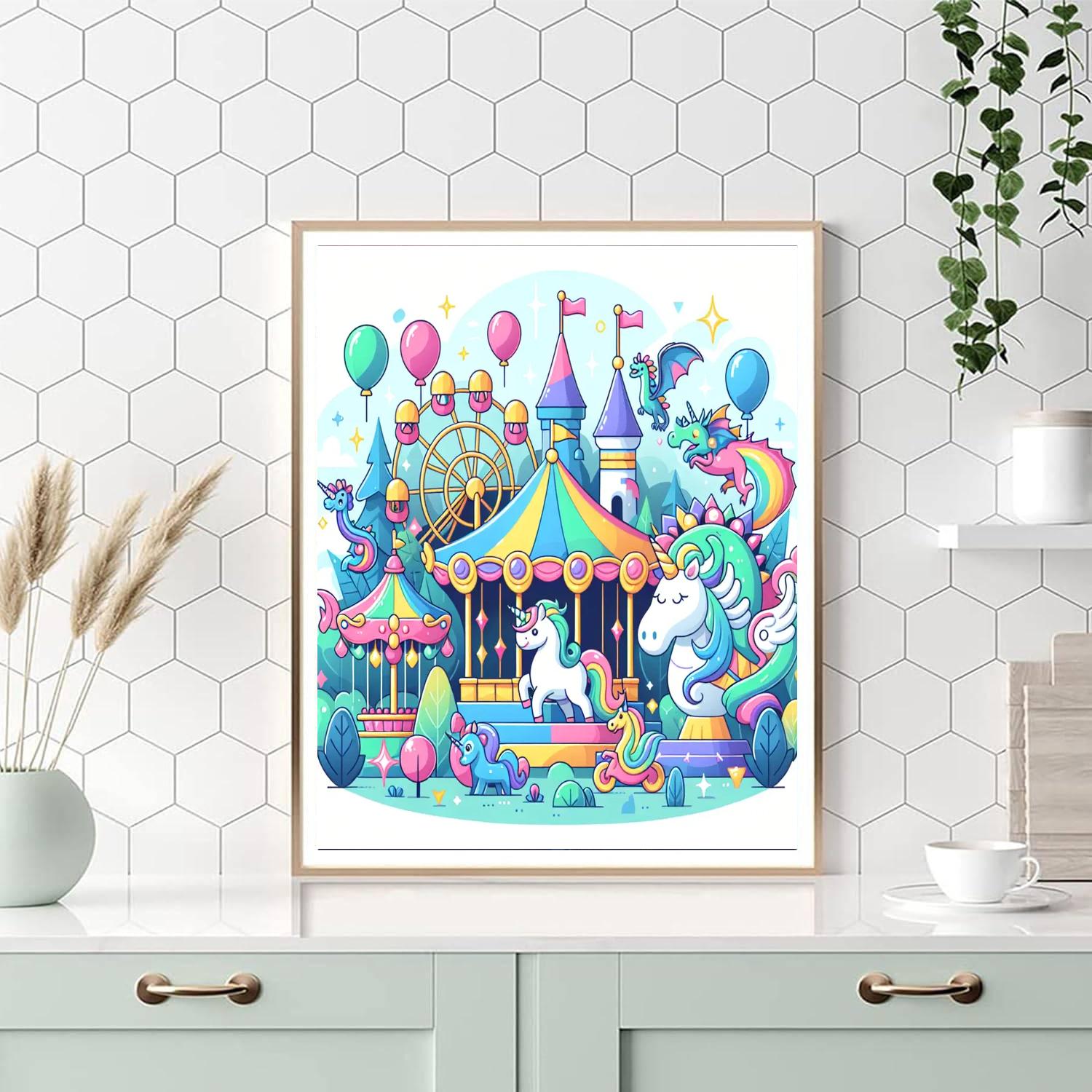 Enchanted Adventure Park Paint By Numbers