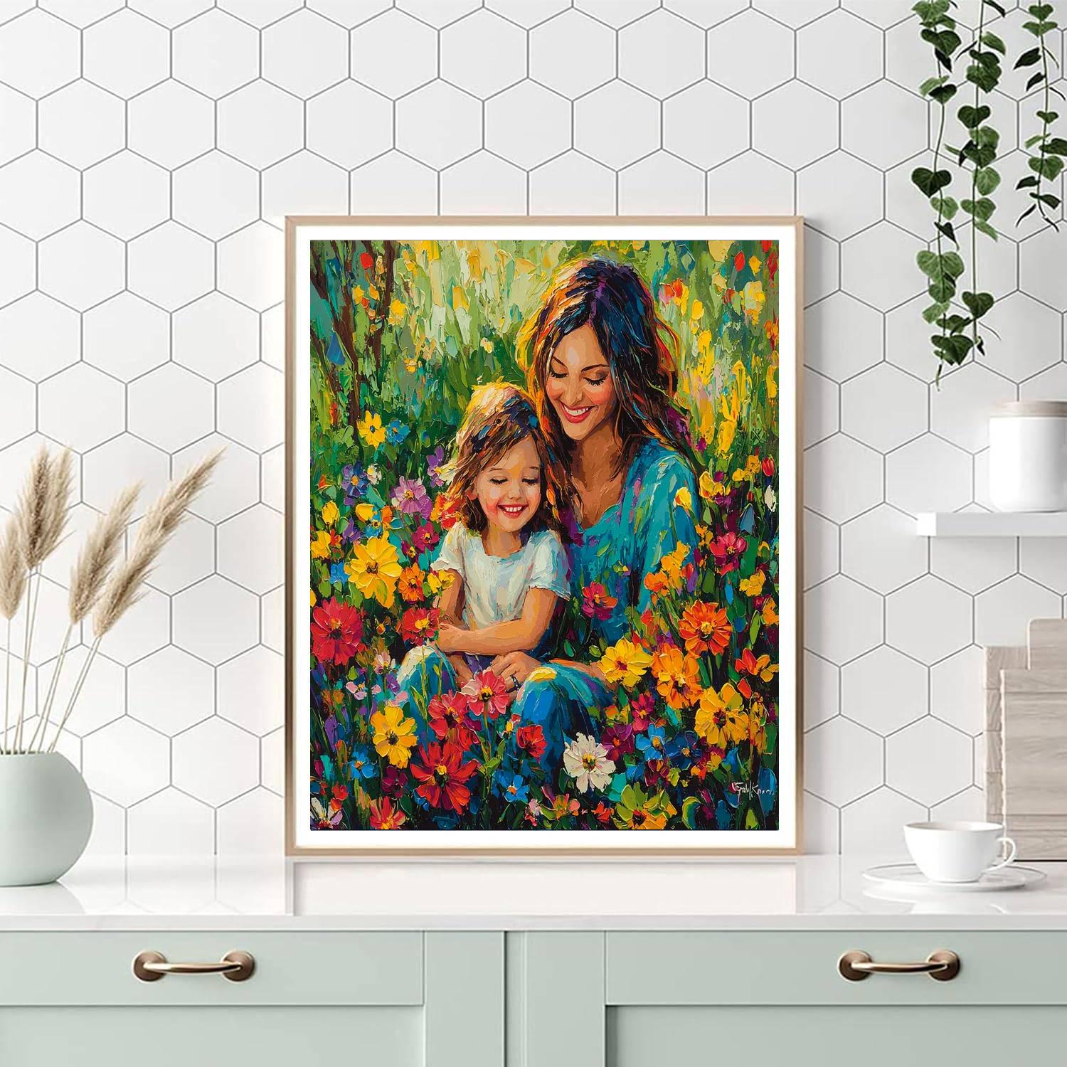 Morning Blossoms And Giggles Number Painting