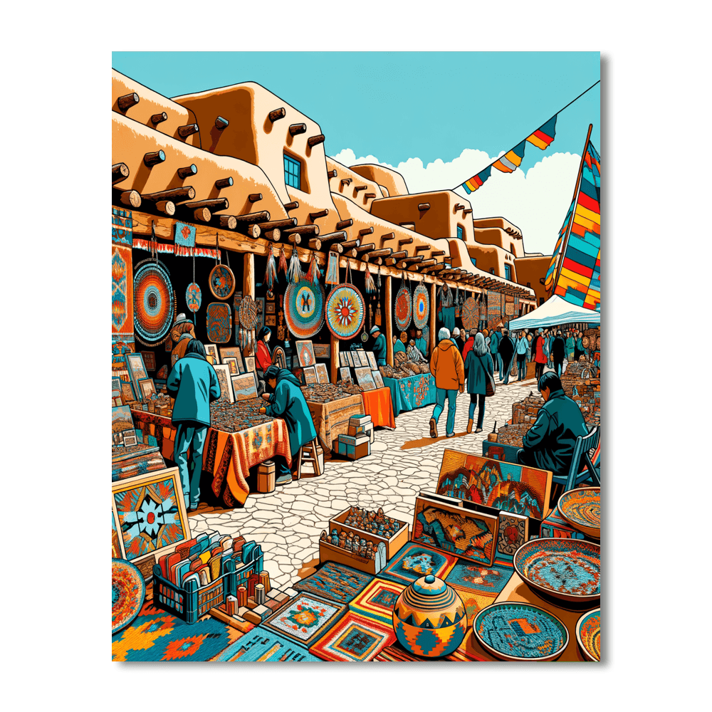 Santa Fe Indian Market - Santa Fe DIY Paint By Numbers