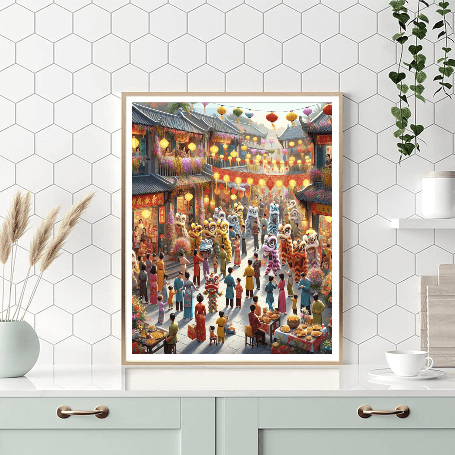 Tết Nguyên Đán DIY Paint By Numbers