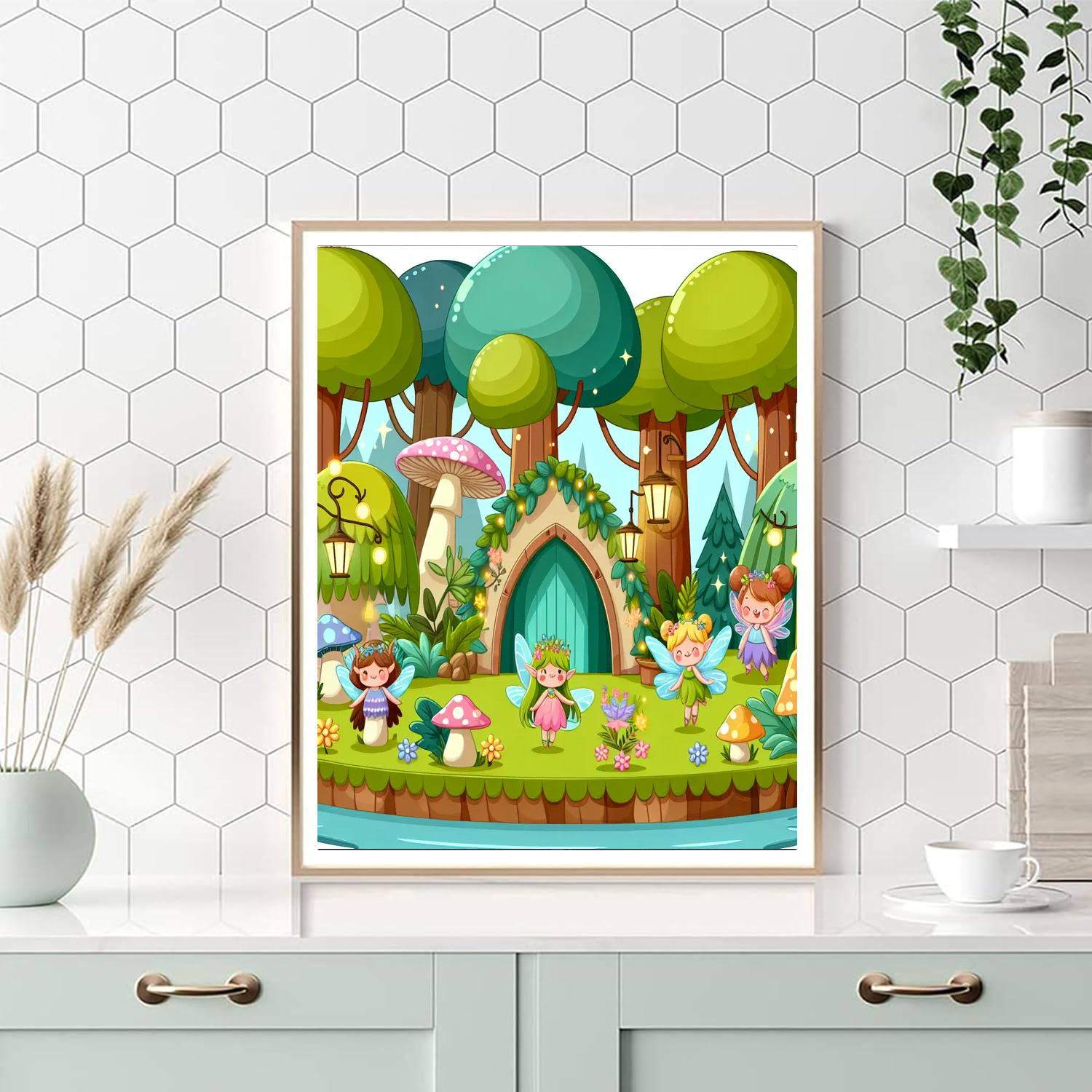 Fairy Forest Hideaway Painting Number Kit