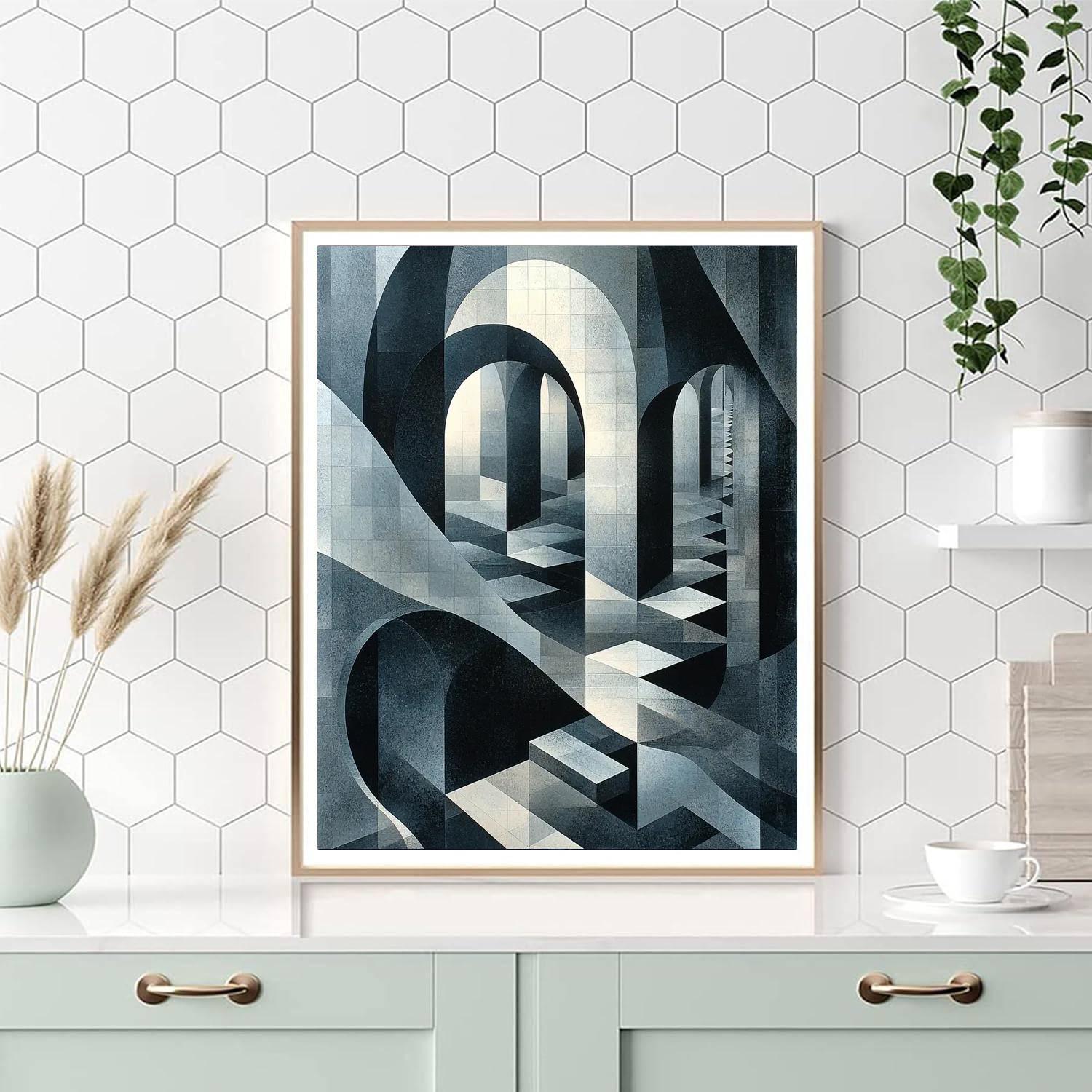 M.C. Escher Inspired Choreography Of Shapes  Paint By Numbers