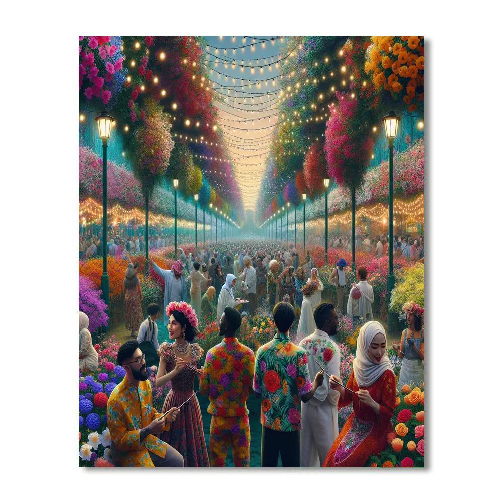 Enchanting Garden Festival Number Painting