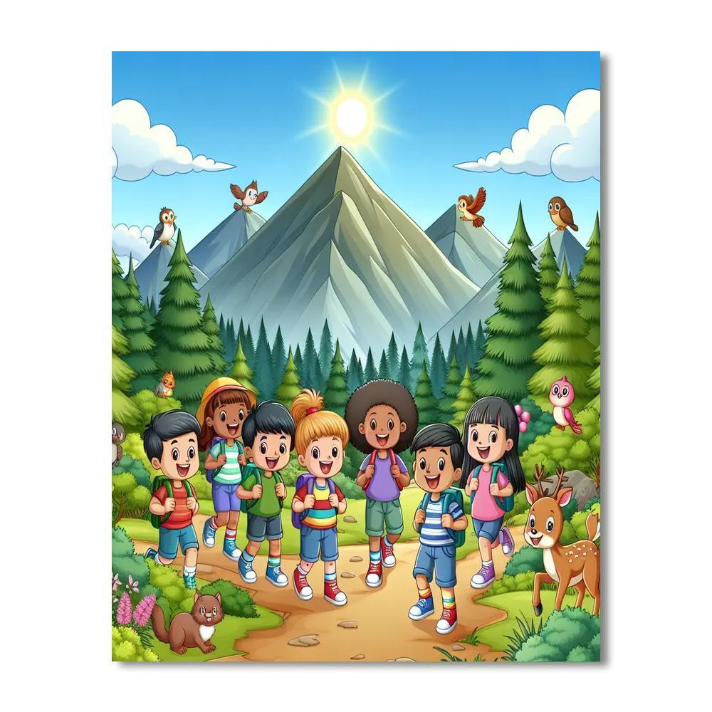 Joyful Mountain Hike Paint By Numbers Kits