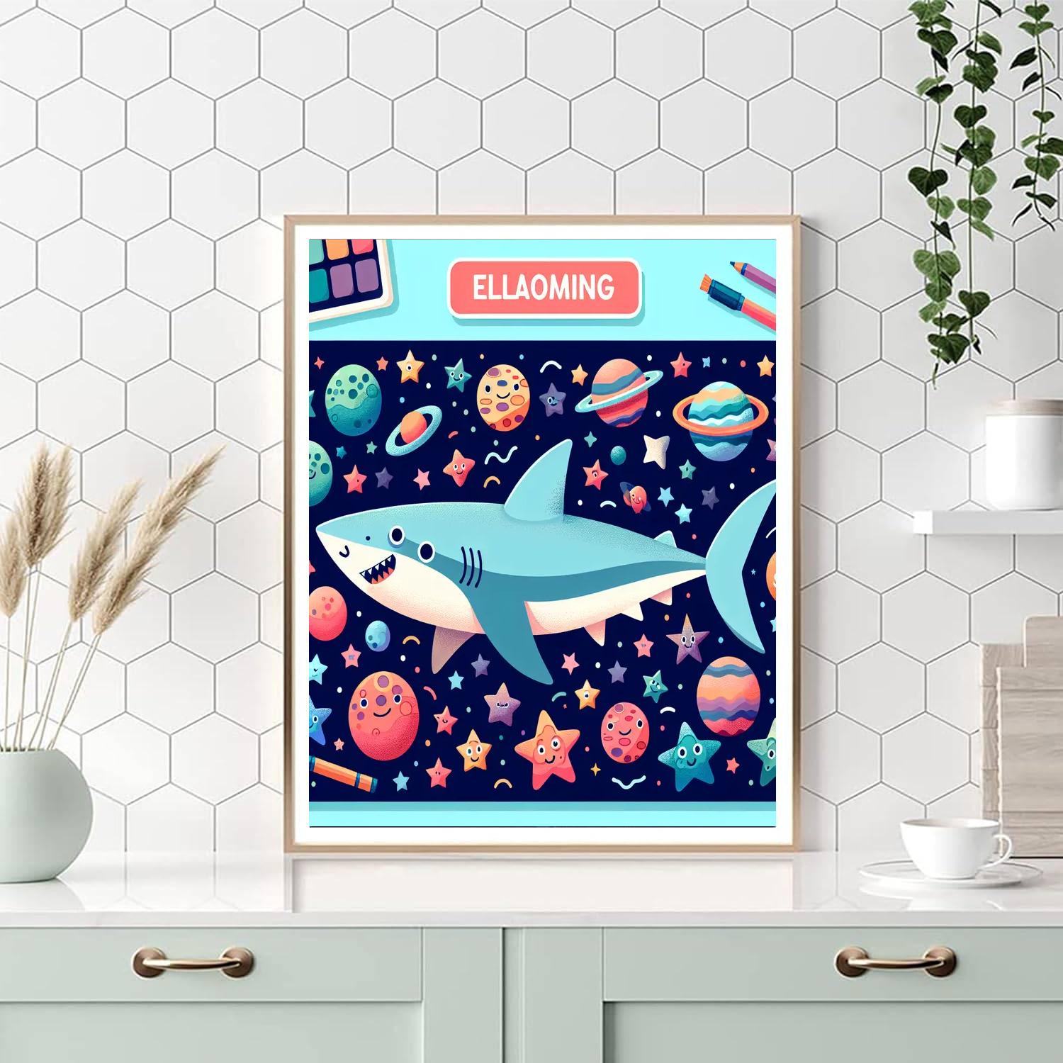 Space Shark Safari Numbered Painting Kits