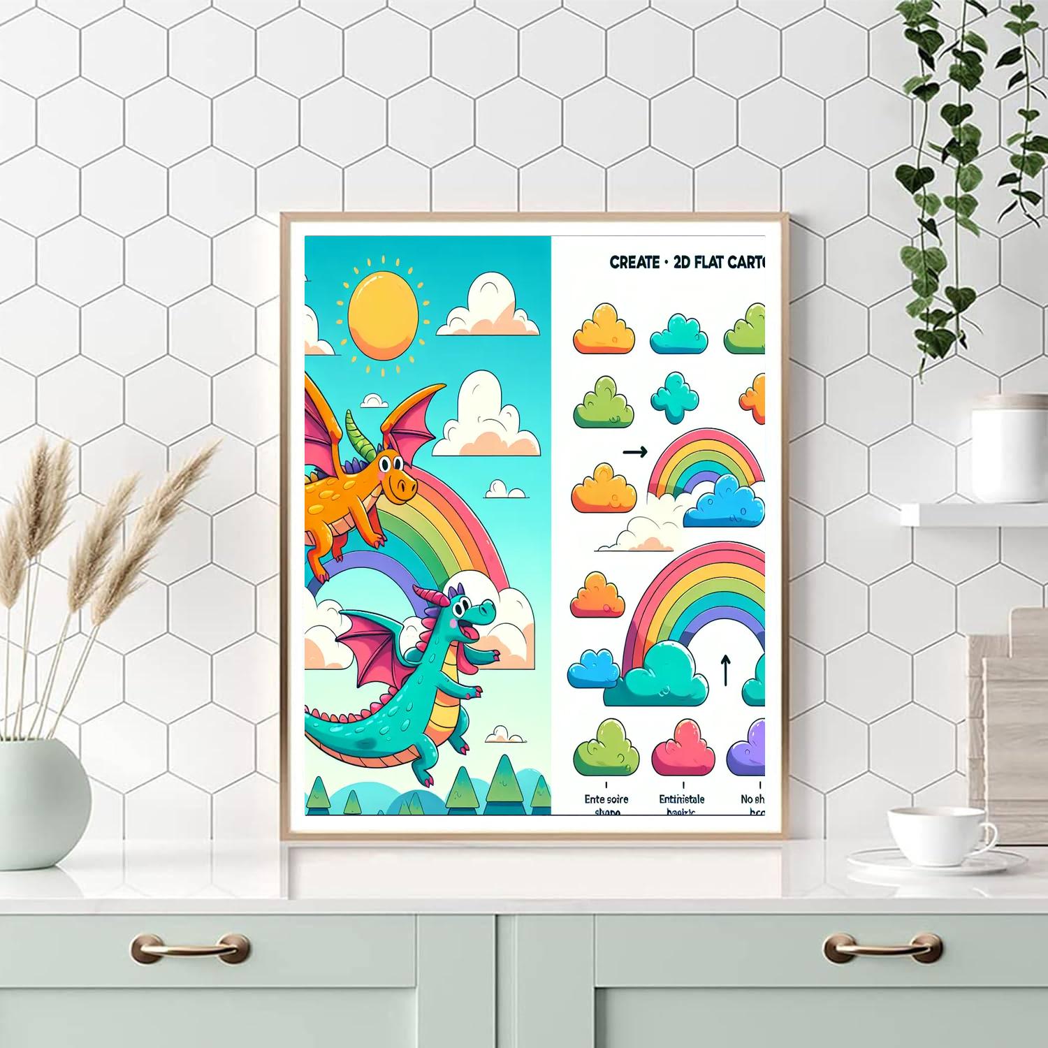 Dashing Dragons Paint By Numbers Art