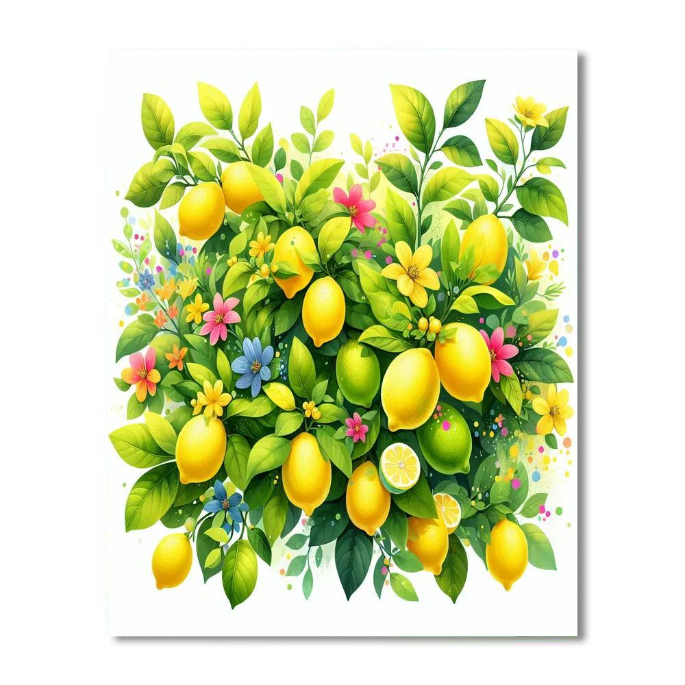 Sunny Lemon Grove Painting By Numbers Kit