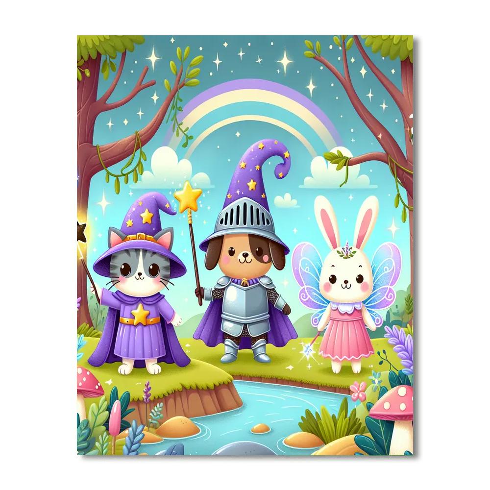 Fantasy Adventures With Pets Painting Number Kit
