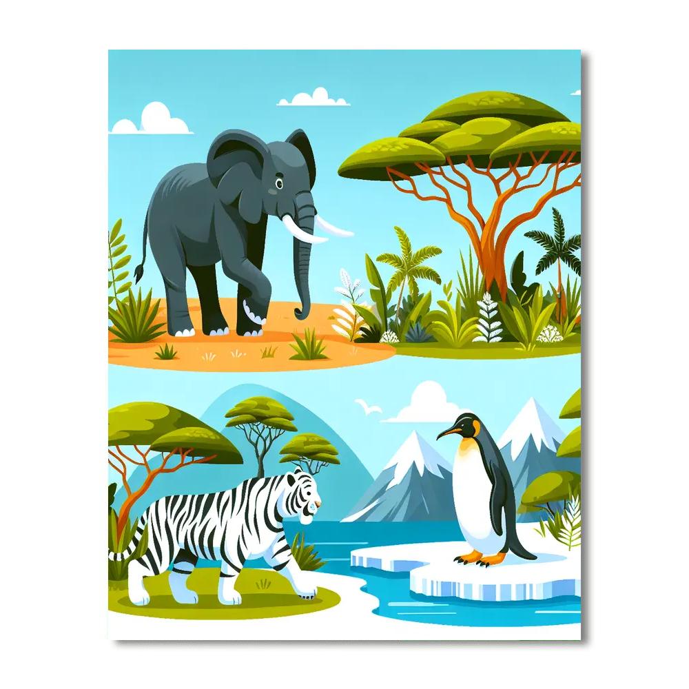 Wonderful World Of Wildlife Paint By Numbers