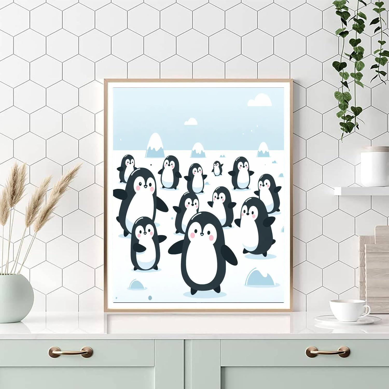 Chilly Penguin Parade Paint By Numbers Kits