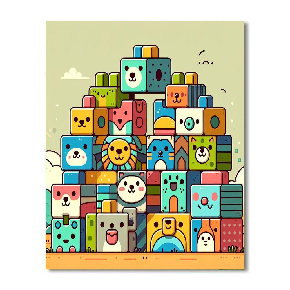 Creative Construction With Animal Blocks Paint By Color