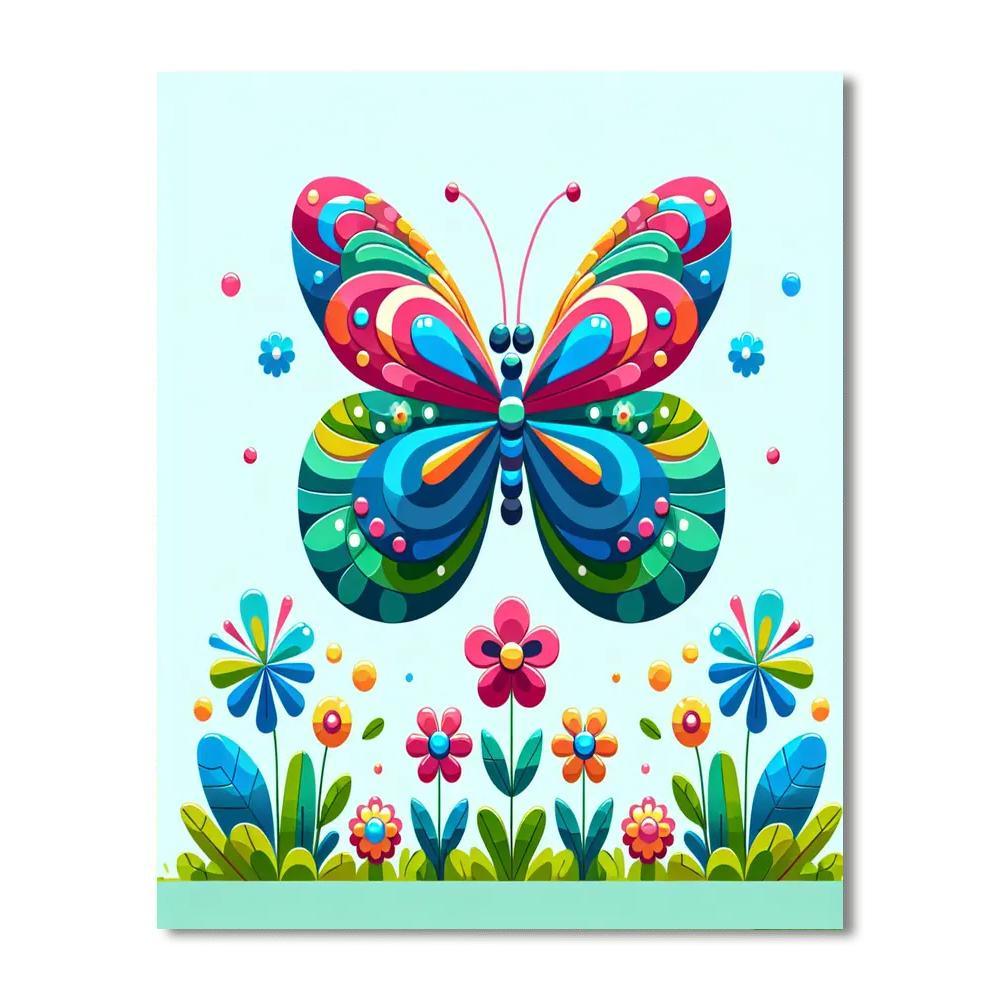 Lovely Butterfly Paint By Color