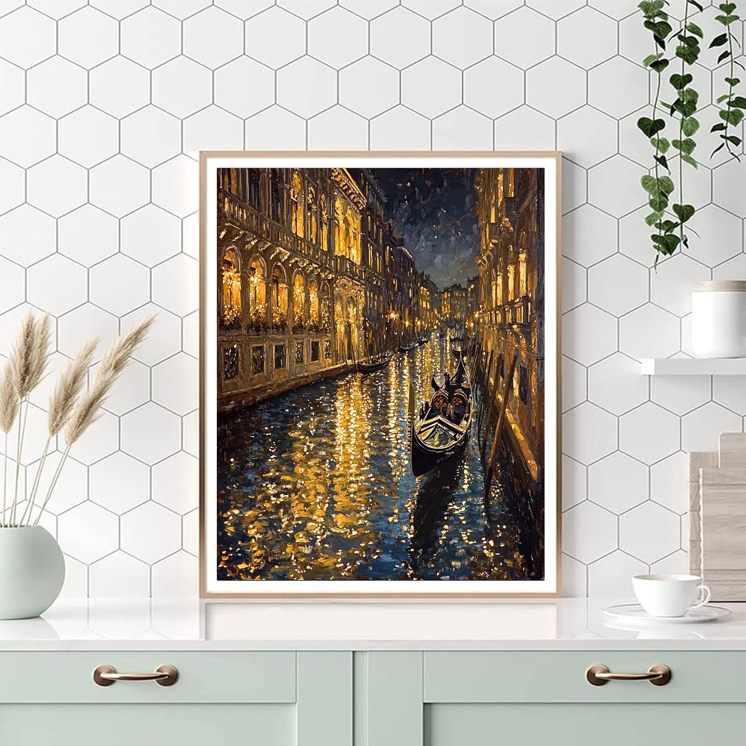 John Singer Sargent Inspired Opulent Venetian Night  Number Painting