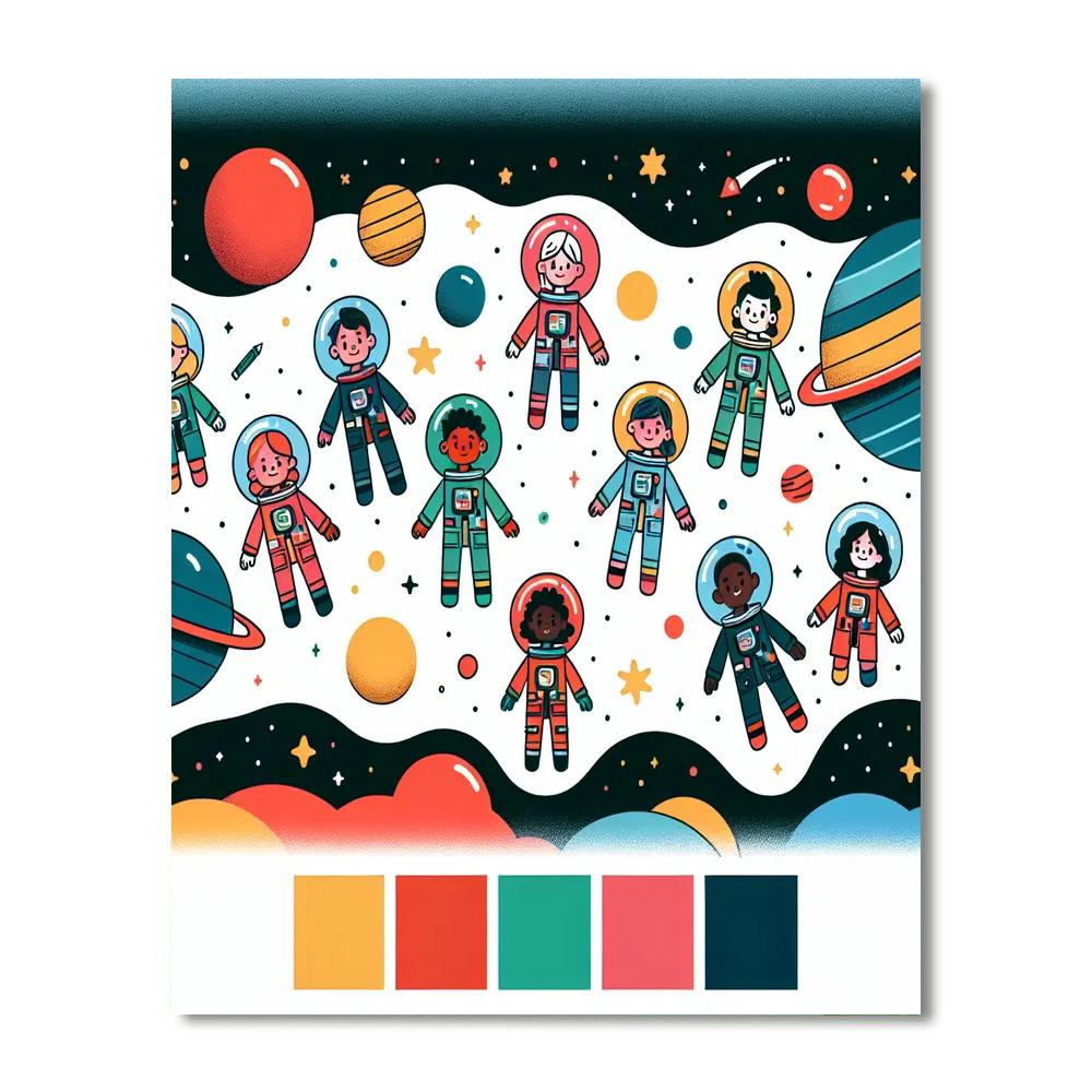 Galaxy's Guardians Quest Painting Number Kit