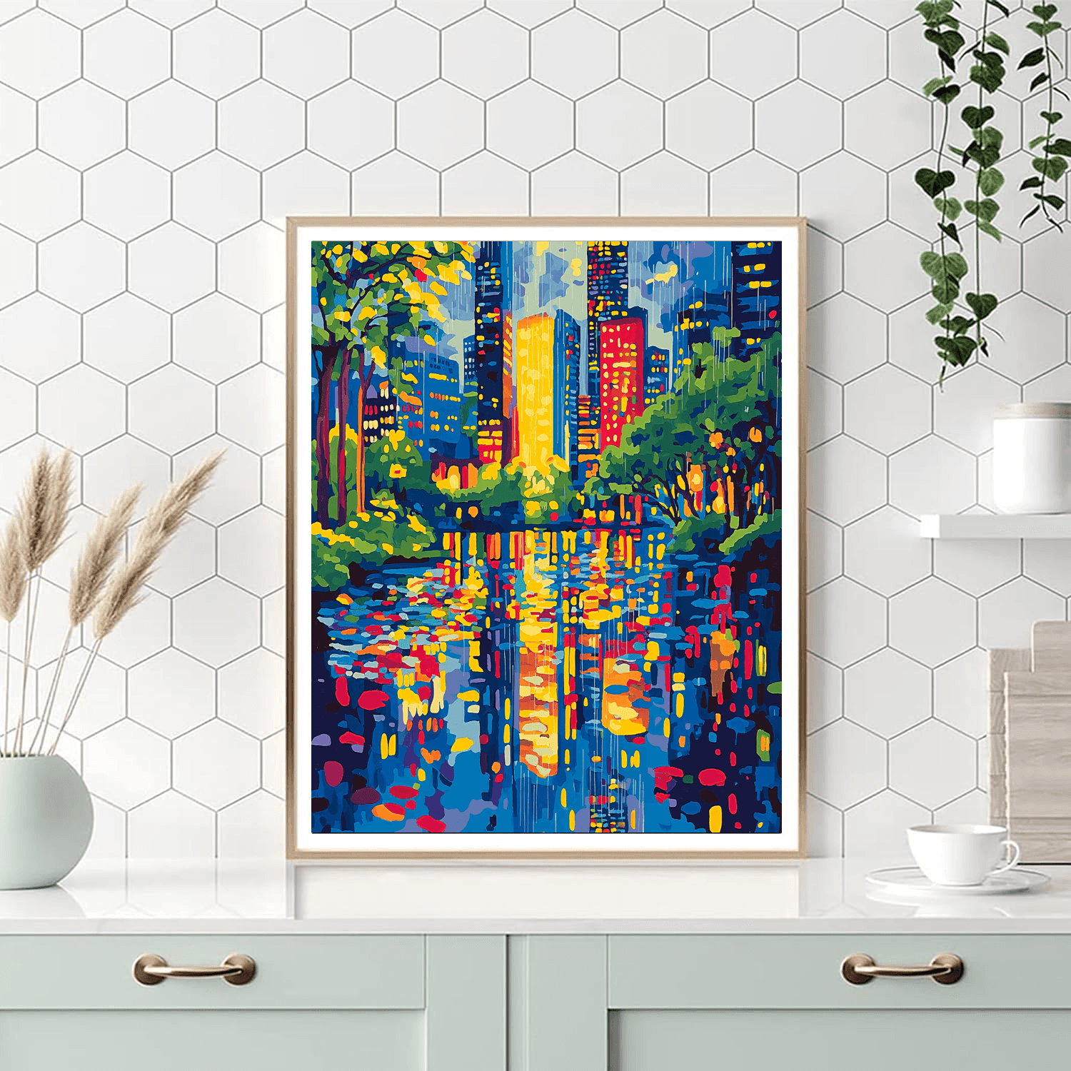 Georgia O'Keeffe Inspired Urban Waves  Paint By Numbers