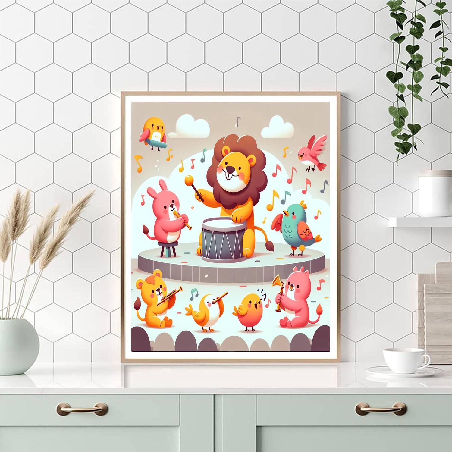 Animal Orchestra Adventure Painting By Numbers Kit