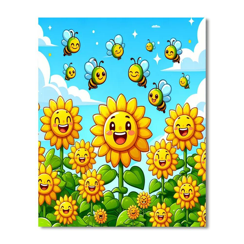 Cheerful Sunflower Festival Paint By Numbers Kits