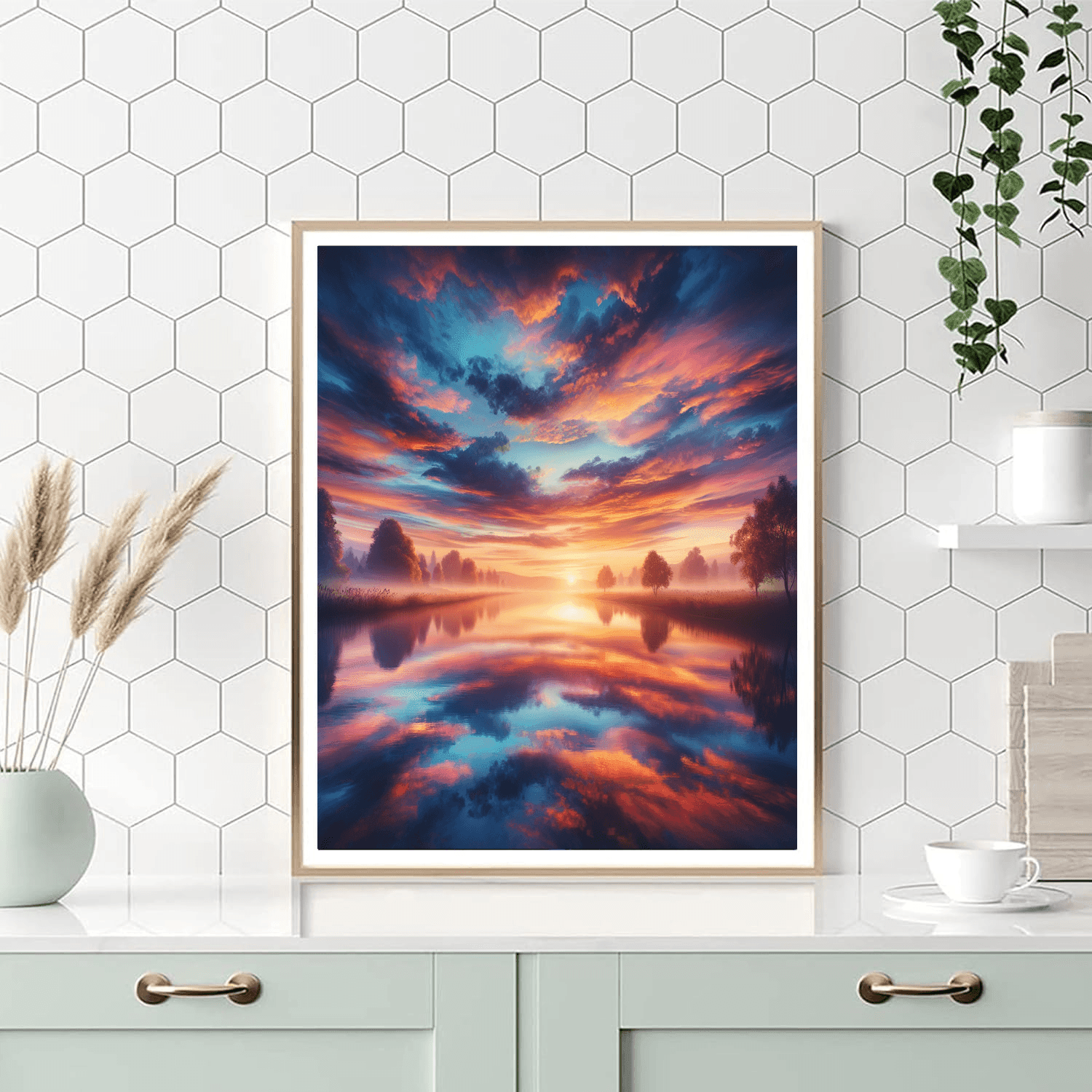 Sunset At The Lake Painting By Numbers Kit