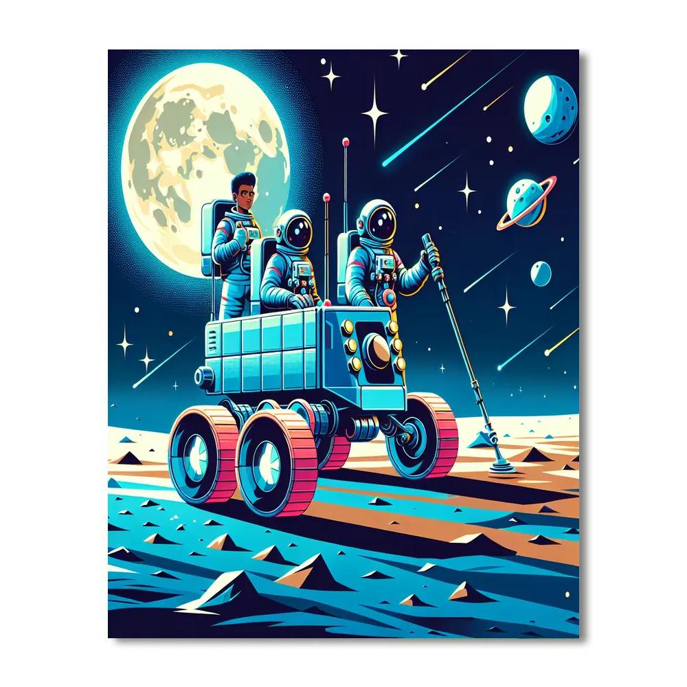 Lunar Rover Mission DIY Paint By Numbers