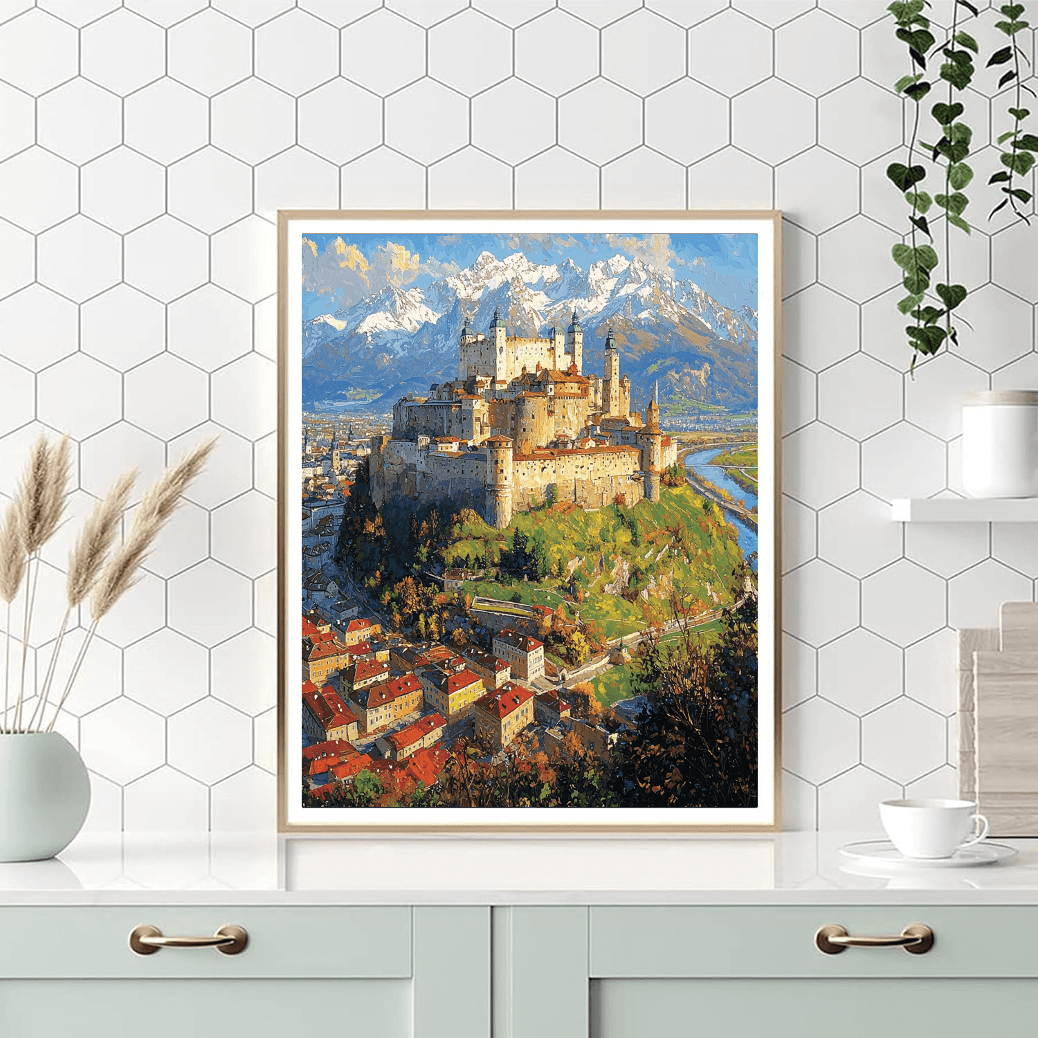 Salzburg Fortress Painting By Numbers Kit