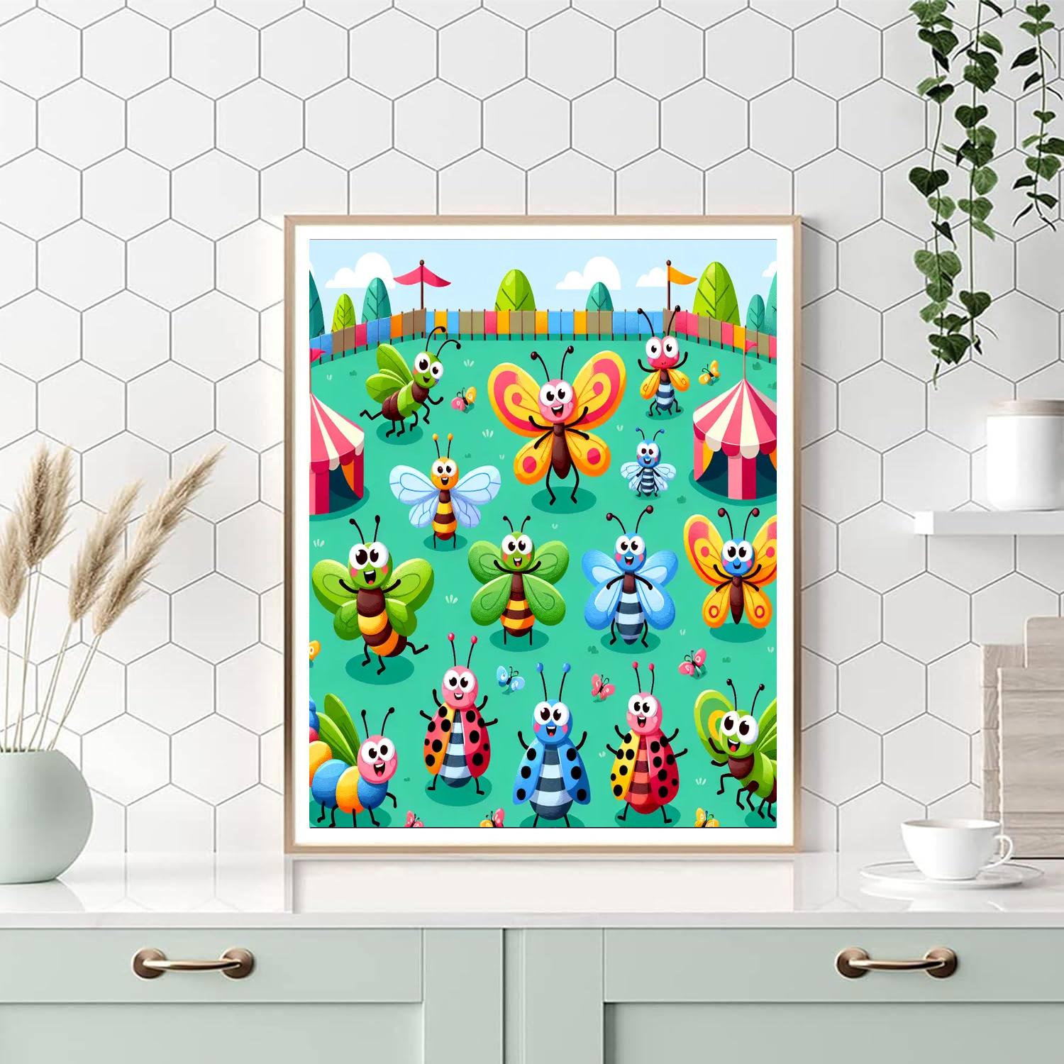 Incredible Insect Carnival Painting By Numbers Kit