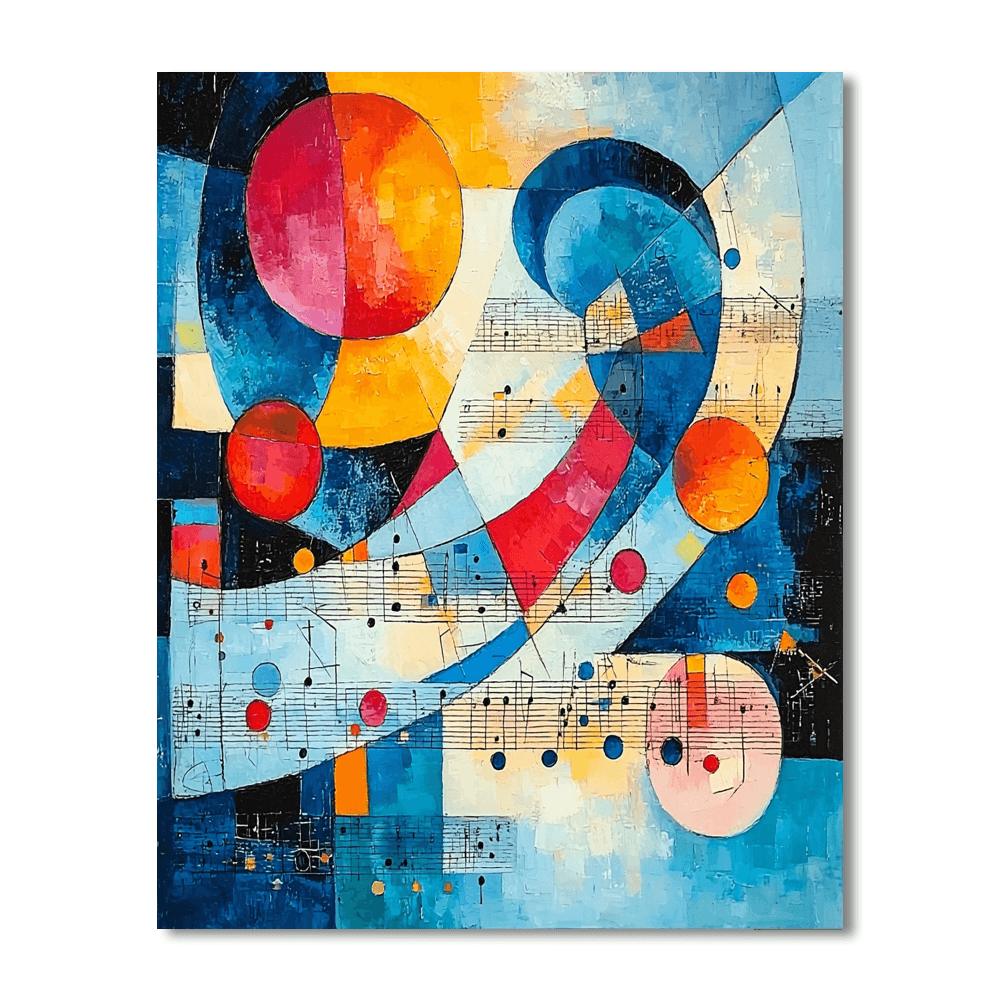 Wassily Kandinsky Inspired Kandinsky's Musical Interlude  Painting By Numbers Kit