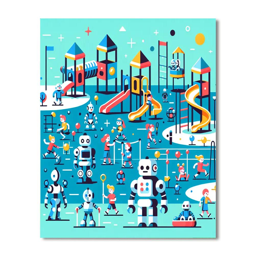Imaginative Robot Playground Painting Number Kit