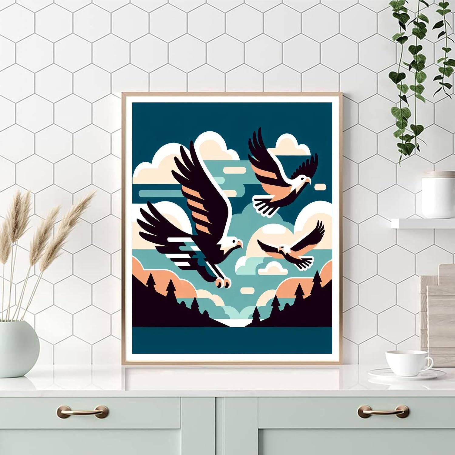 Energetic Eagles Numbered Painting Kits