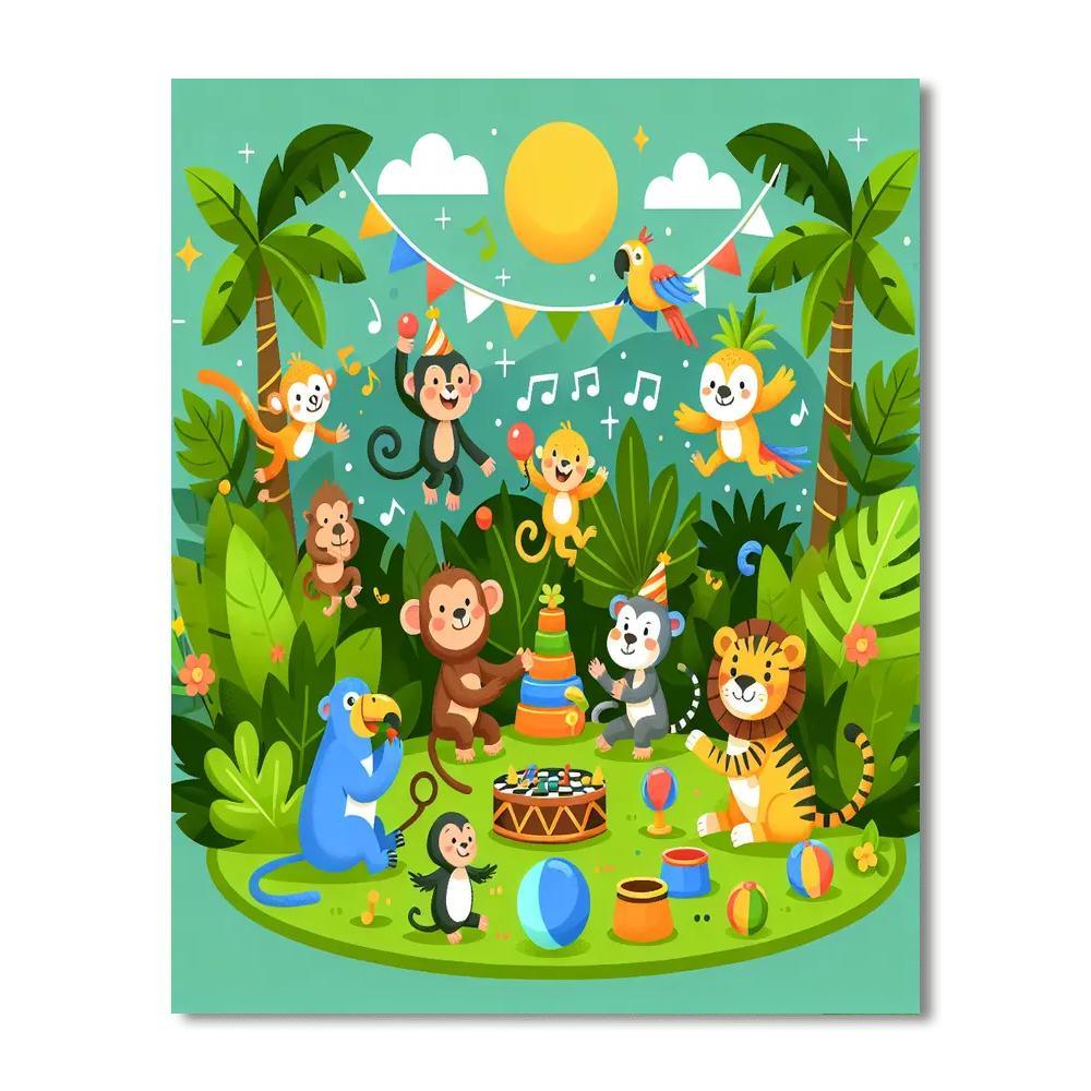 Joyful Jungle Party Paint By Number
