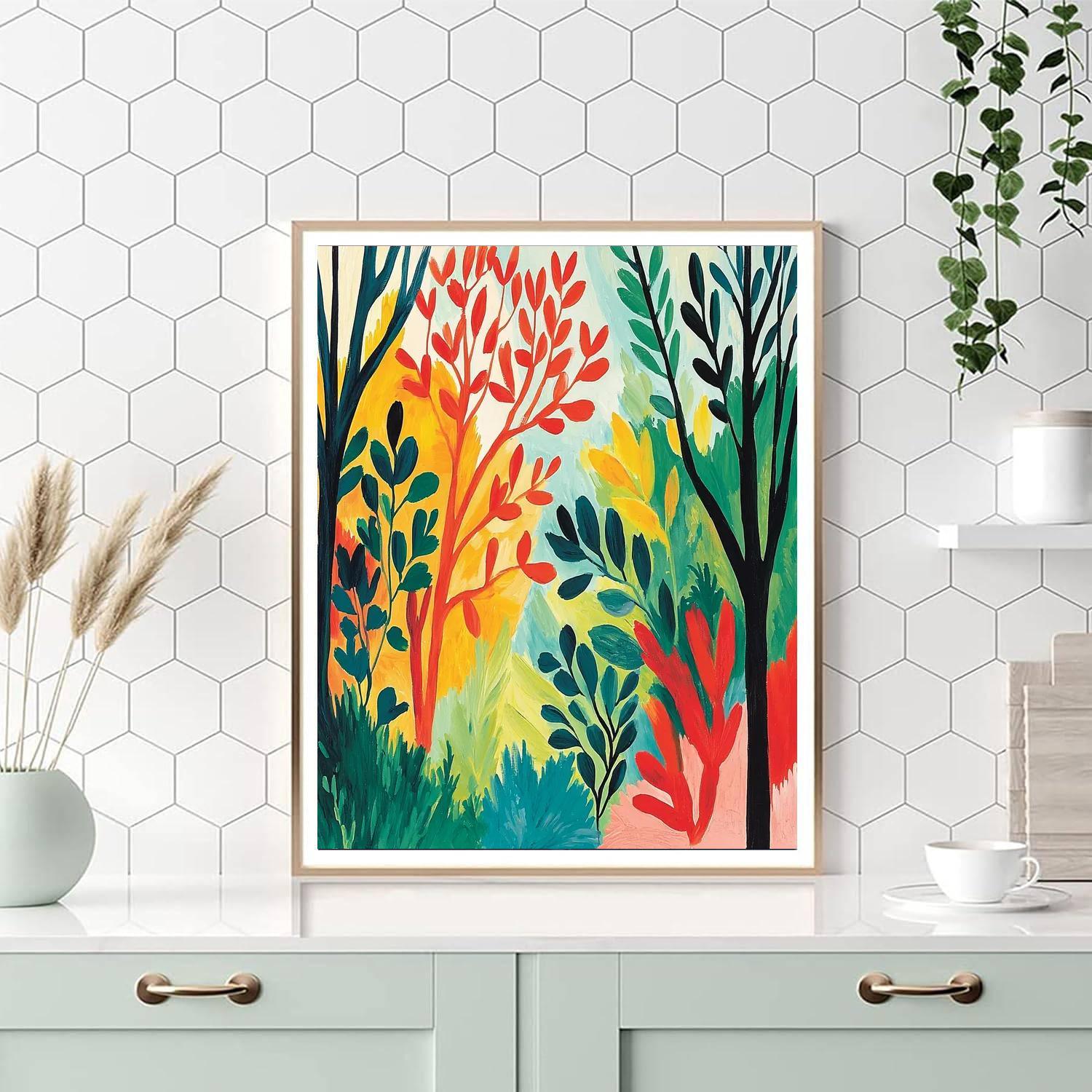 Matisse Inspired Abstract Forest Journey  Painting By Numbers Kit