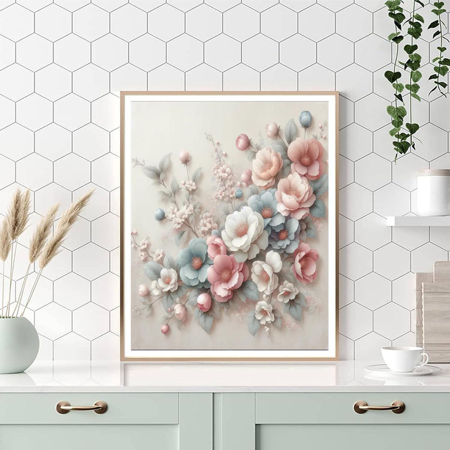 Delicate Floral Harmony Painting Number Kit