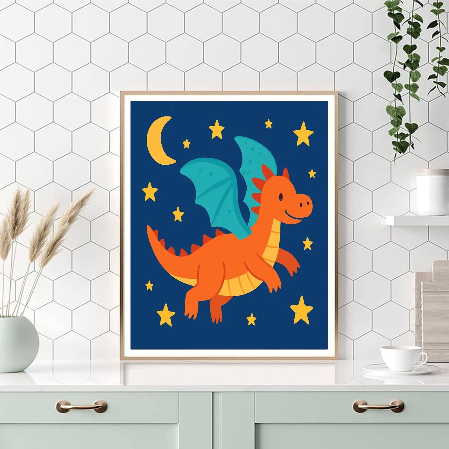 Magical Dragon's Tale DIY Paint By Numbers