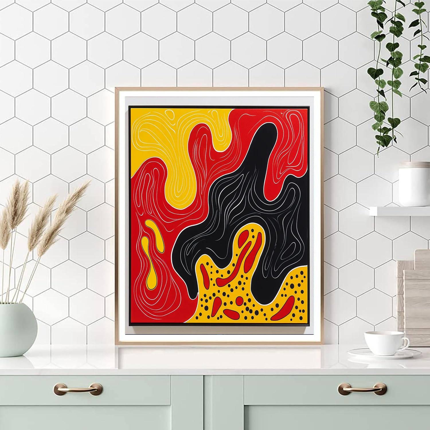 Yayoi Kusama Inspired The Flow Of Colors  DIY Paint By Numbers