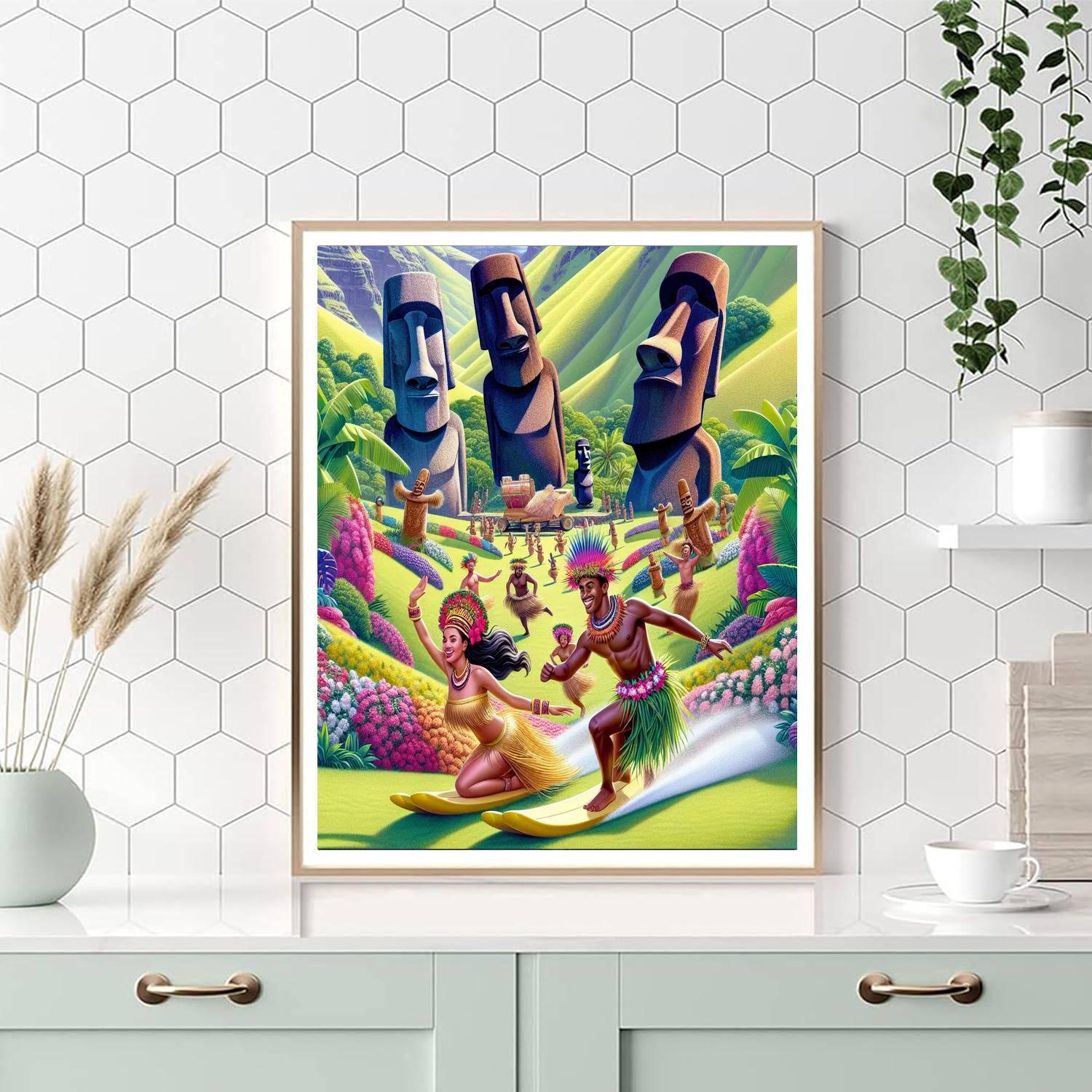 Tapati Rapa Nui Festival - Chile Paint By Numbers Art