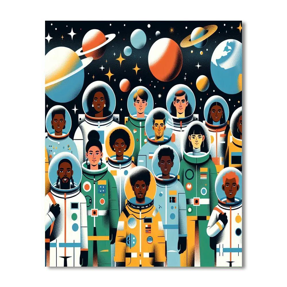 Space Cadet Journey Painting By Numbers Kit