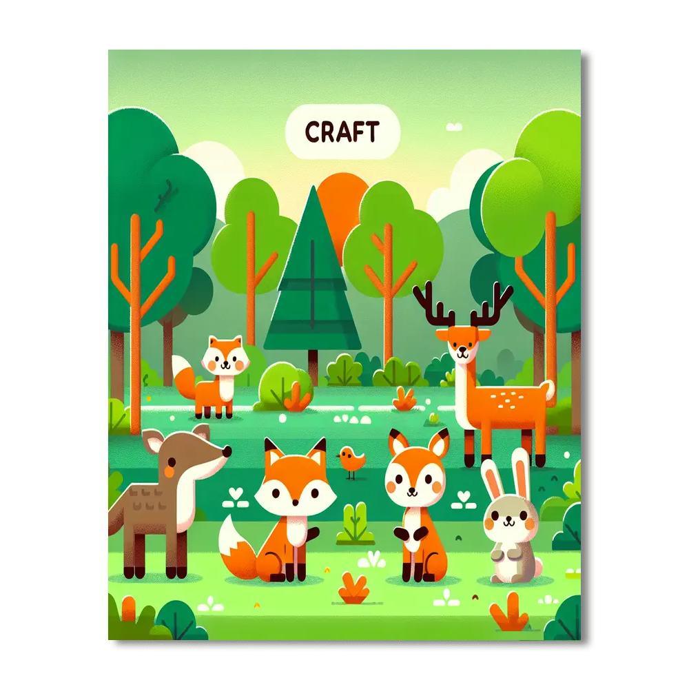 Gentle Forest Friends Painting By Numbers Kit