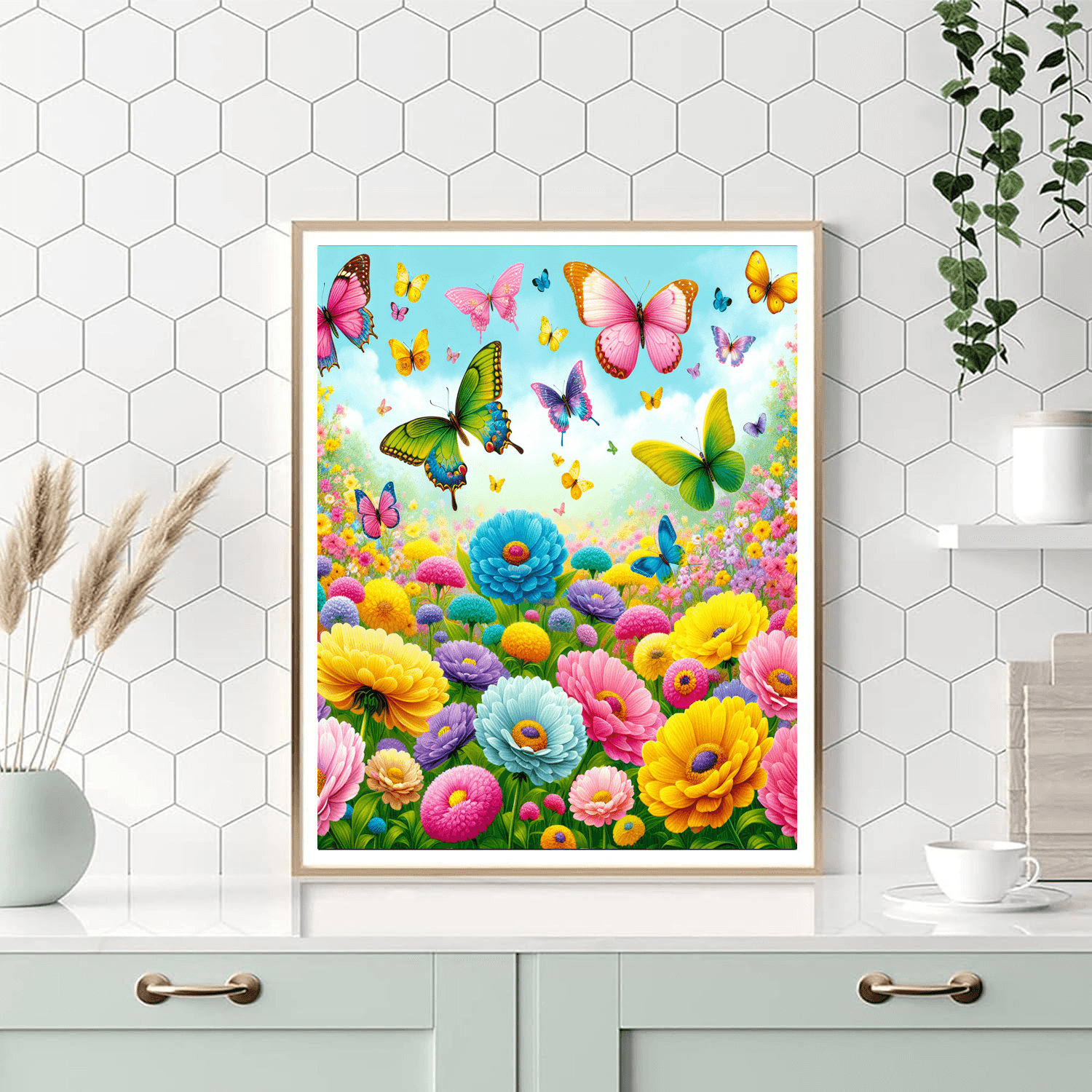 Bright Butterflies In Bloom Paint By Numbers