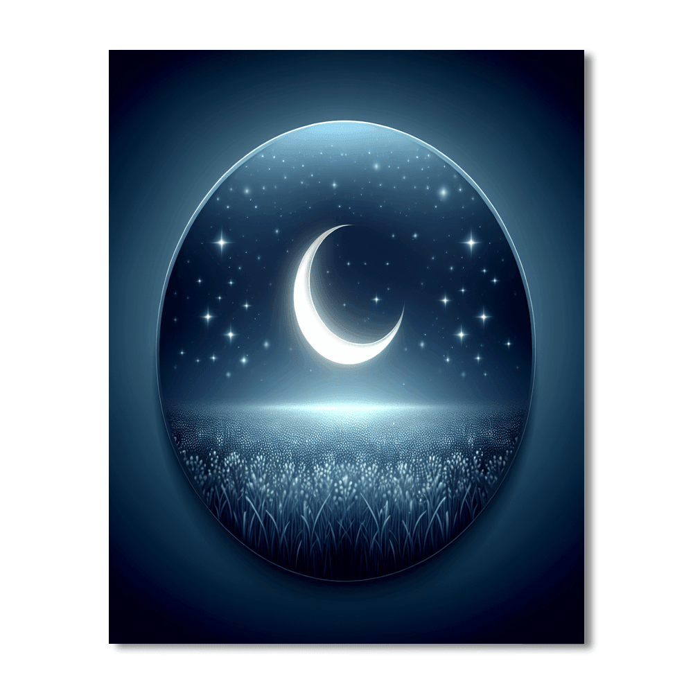 Crescent Moon Magic Number Painting