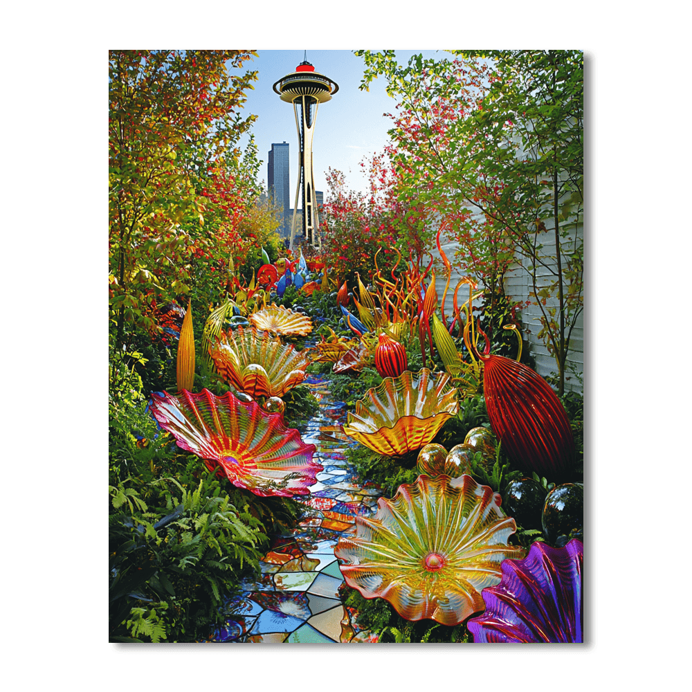 Chihuly Garden And Glass - Washington Number Painting