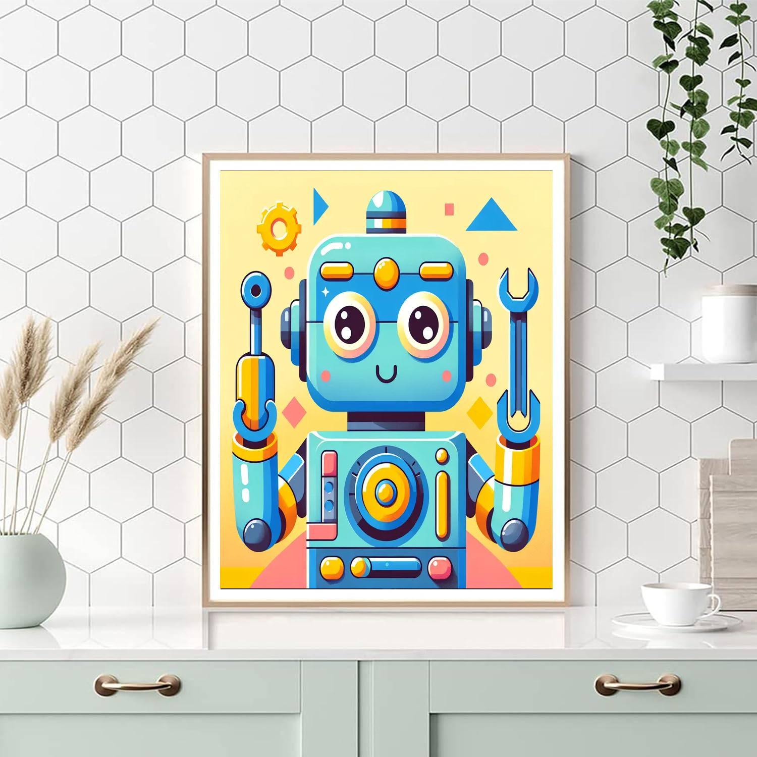Brilliant Robot Paint By Numbers