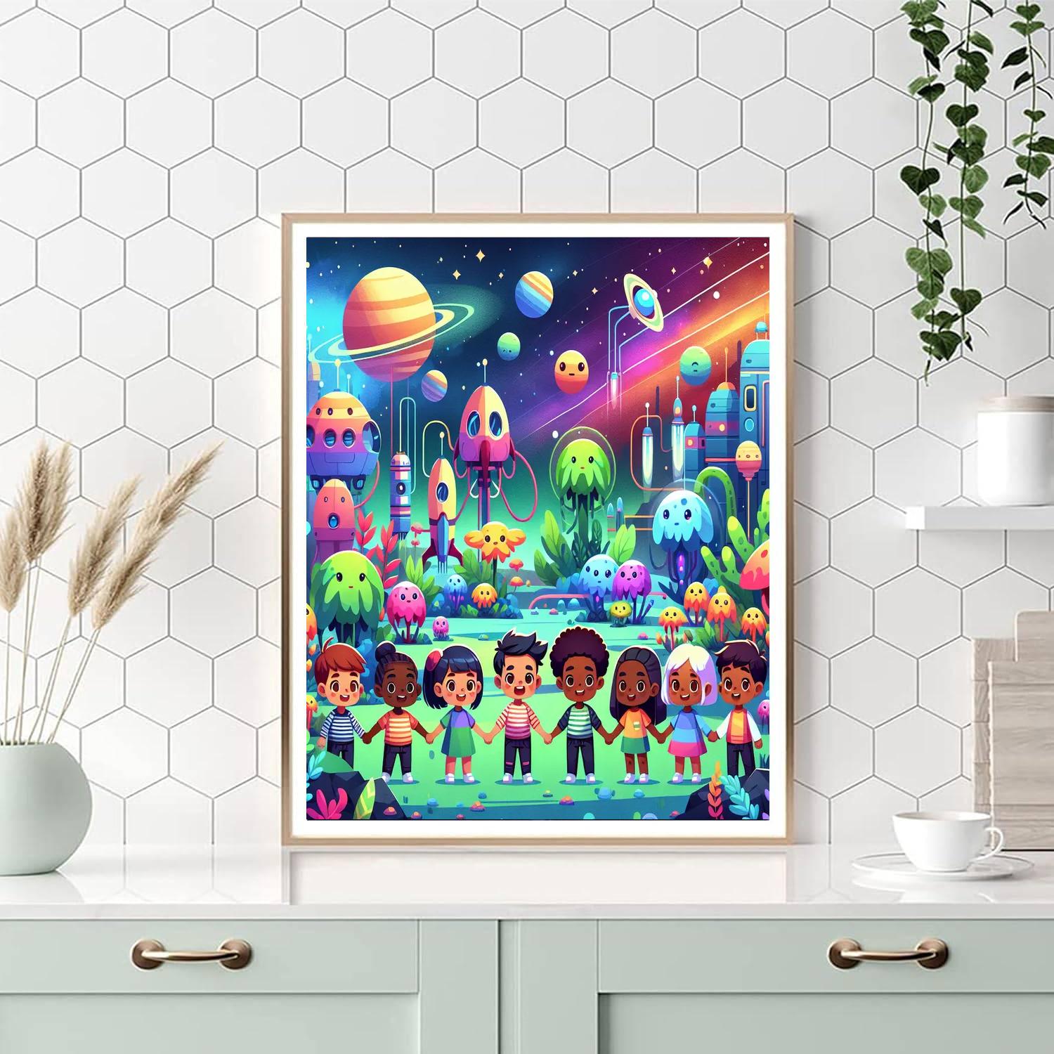 Space Frontier Colony Paint By Number